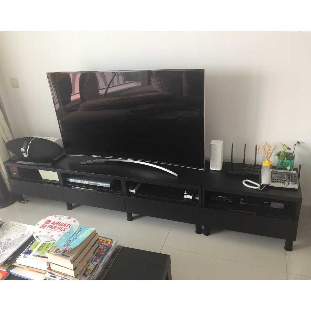 Great Sale Ikea Besta Tv Bench Furniture Shelves Drawers On