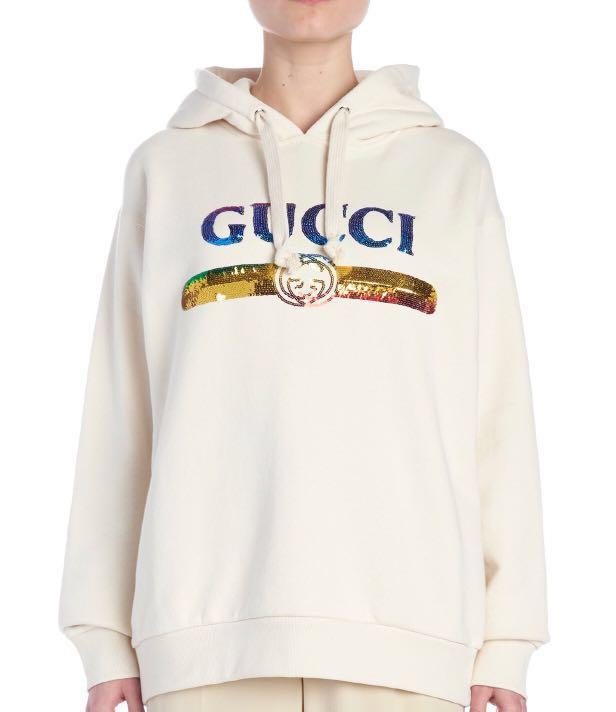 gucci sequin logo hoodie