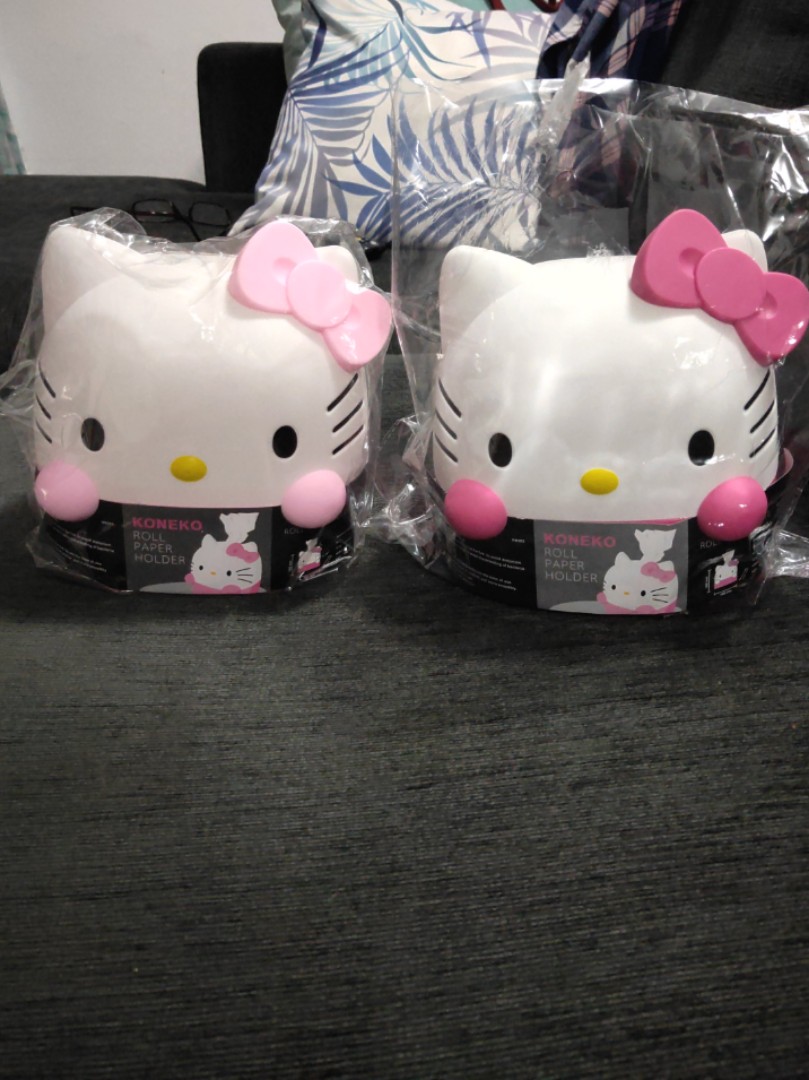 Hello Kitty Toilet Roll Holder, Furniture & Home Living, Bathroom