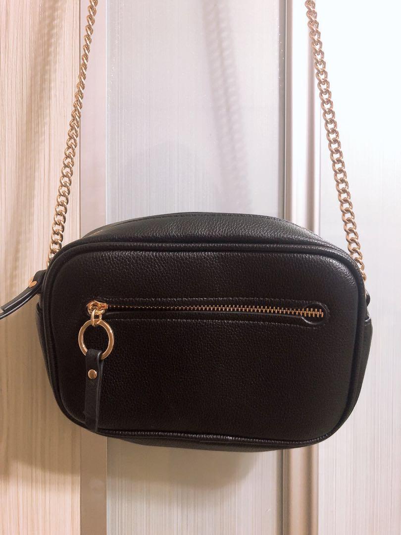 H M Black Crossbody Sling Bag Women S Fashion Bags Wallets Sling Bags On Carousell