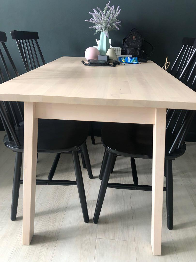 Ikea Dining Table Norraker Furniture Tables Chairs On Carousell