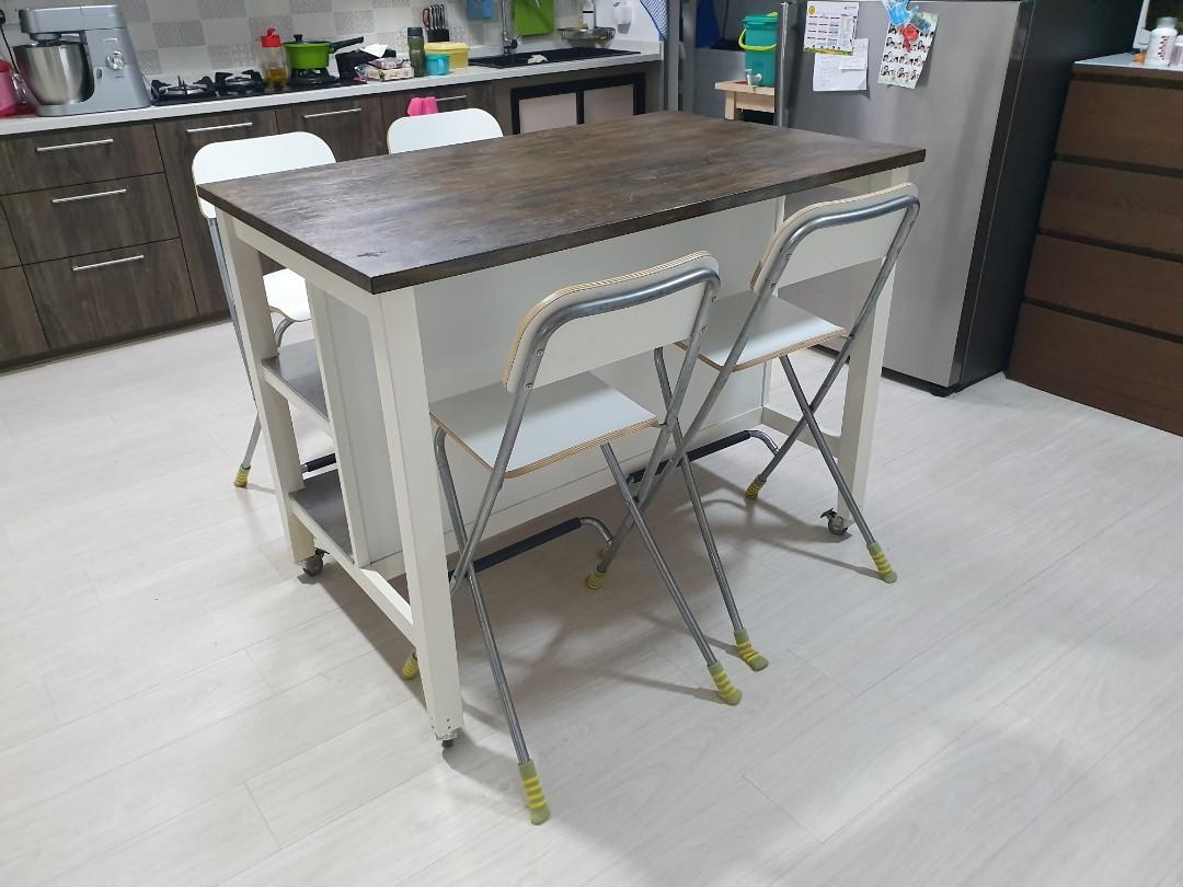 Ikea Stenstorp Kitchen Island 6 Franklin High Chairs Furniture