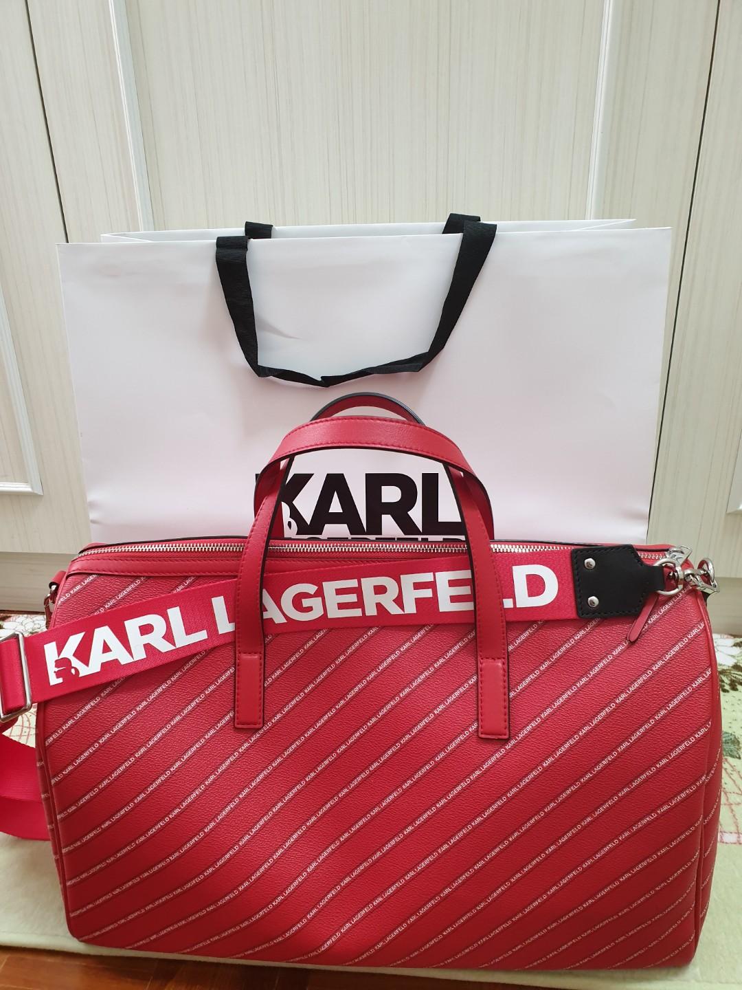 Karl Lagerfeld Red Boston Bag Authentic Luxury Bags Wallets On Karl Lagerfeld Red Boston Bag Authentic Luxury Bags Wallets On