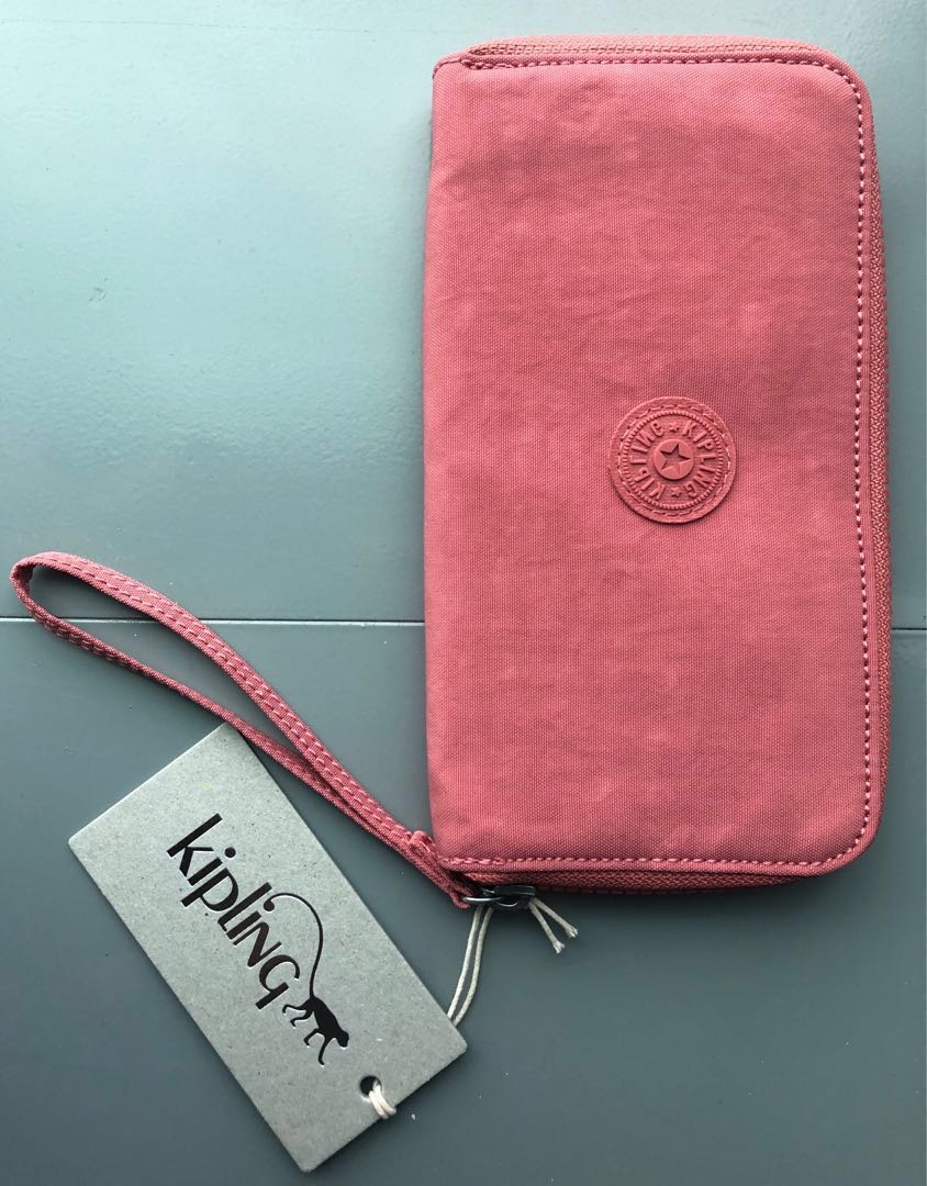 KIPLING Wallet Wristlet Purse in Dream Pink, Bags & Wallets, Wallets & Card holders on Carousell