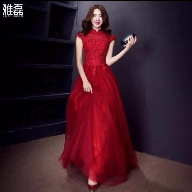 Red dinner gown styles top