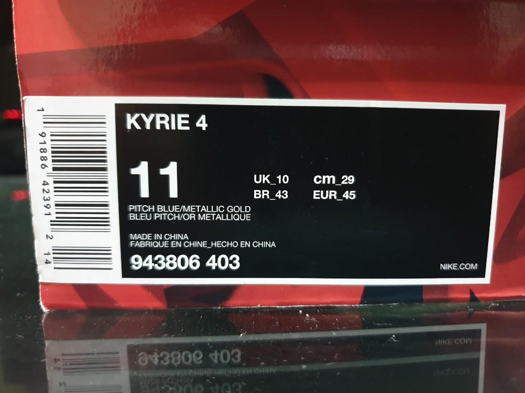 kyrie 4 pitch blue metallic gold