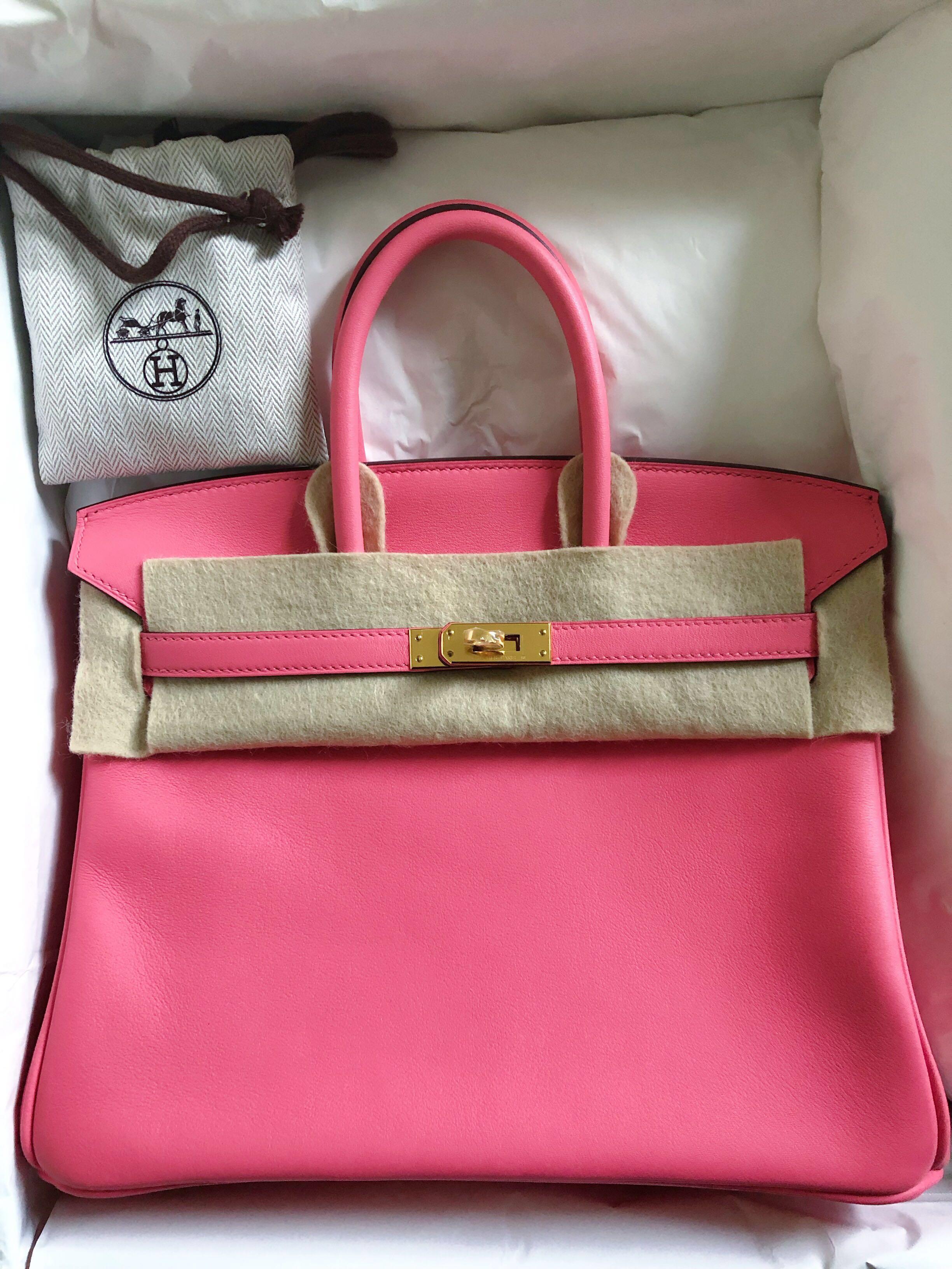 Hermes Birkin 25 rose azalea swift phw, Luxury, Bags & Wallets on