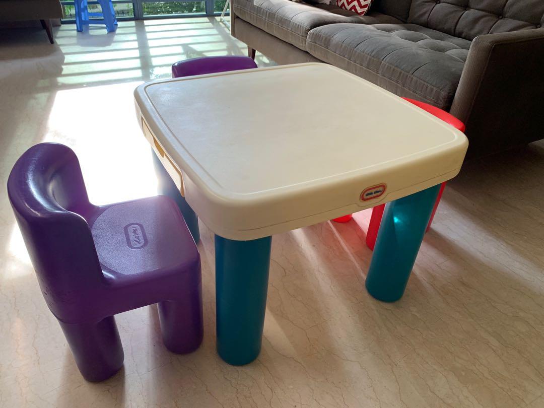 little tikes wooden table and chairs