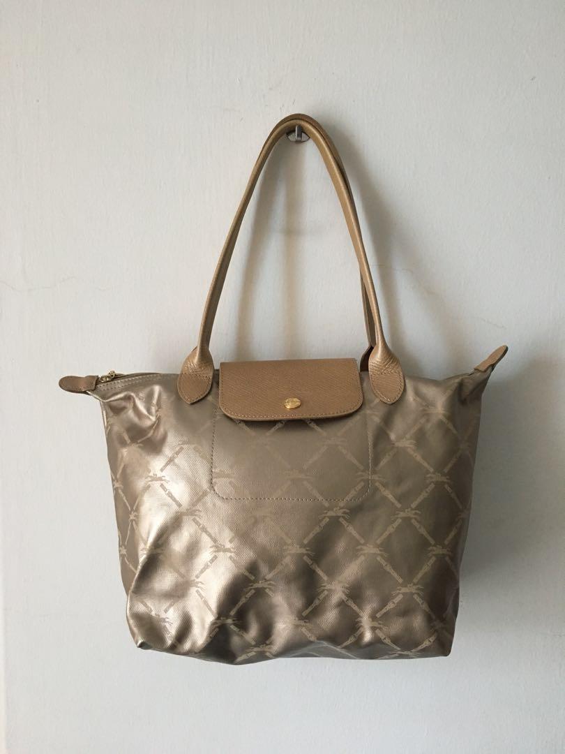 longchamp le pliage gold
