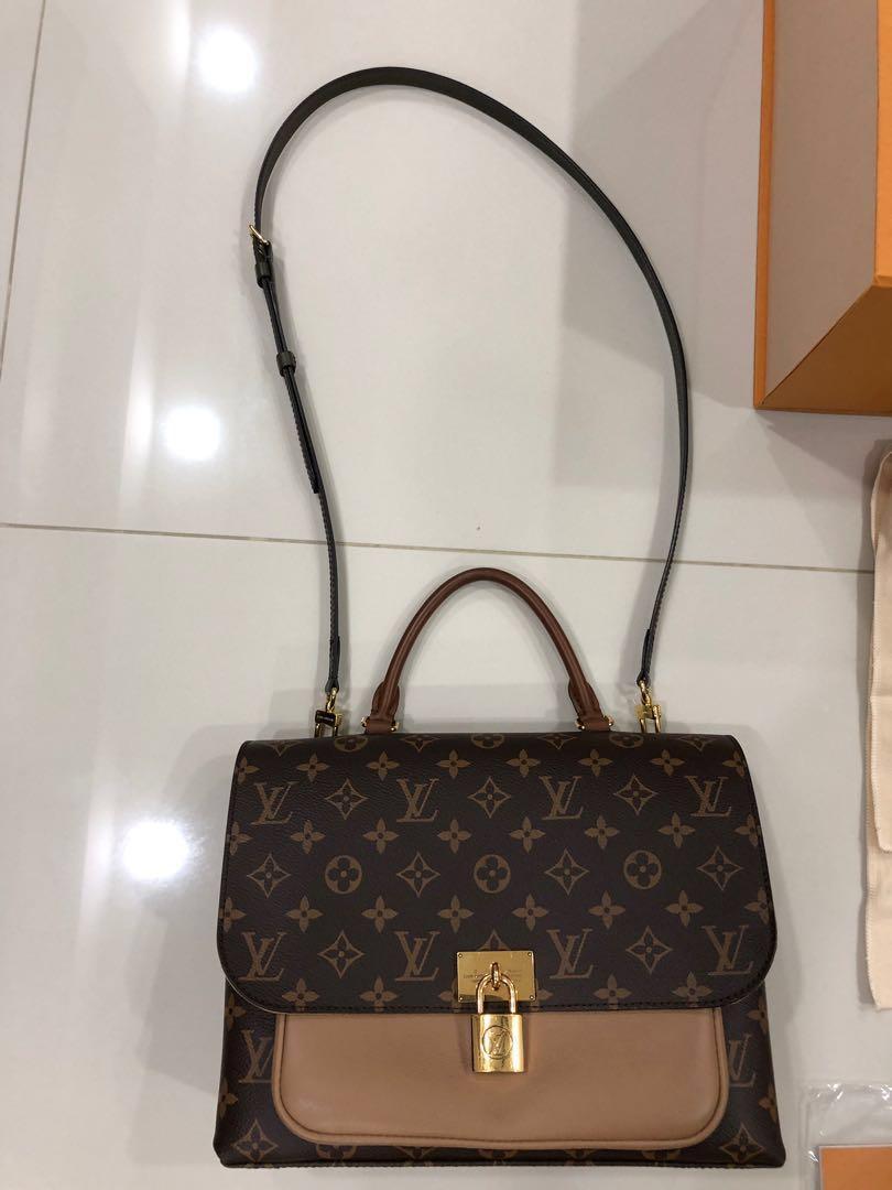 Marignan cloth handbag Louis Vuitton Brown in Cloth - 32680068