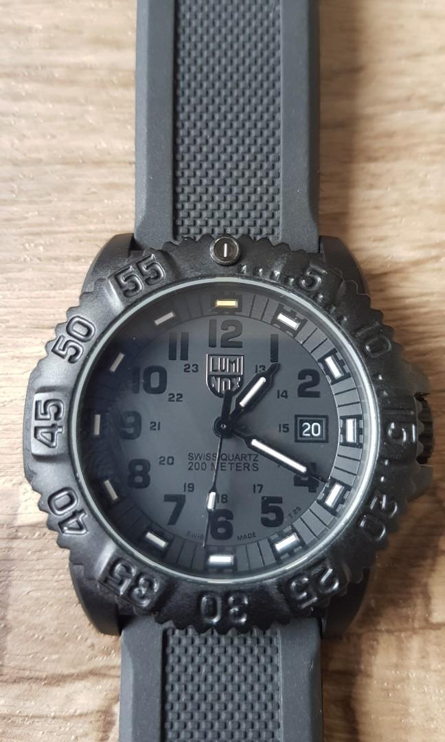 Luminox Evo Navy Seal Blackout Mens Watch 3051 Blackout Men S Fashion Watches On Carousell