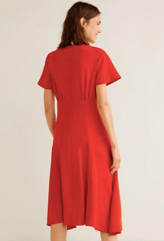 Mango red deals snakeskin dress