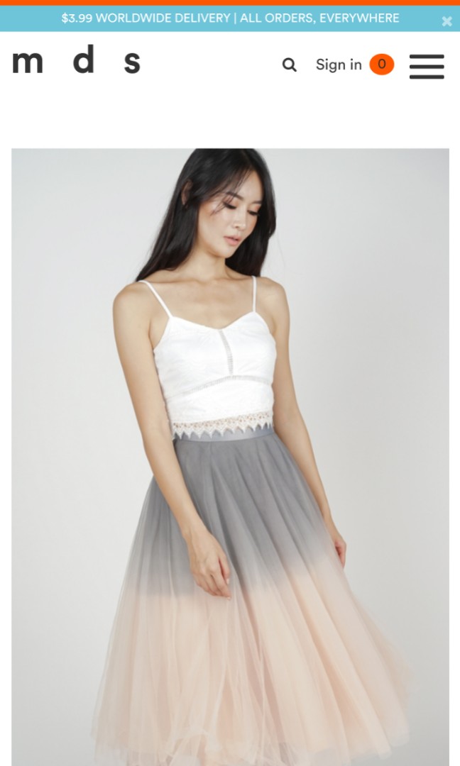 pink ombre tulle skirt