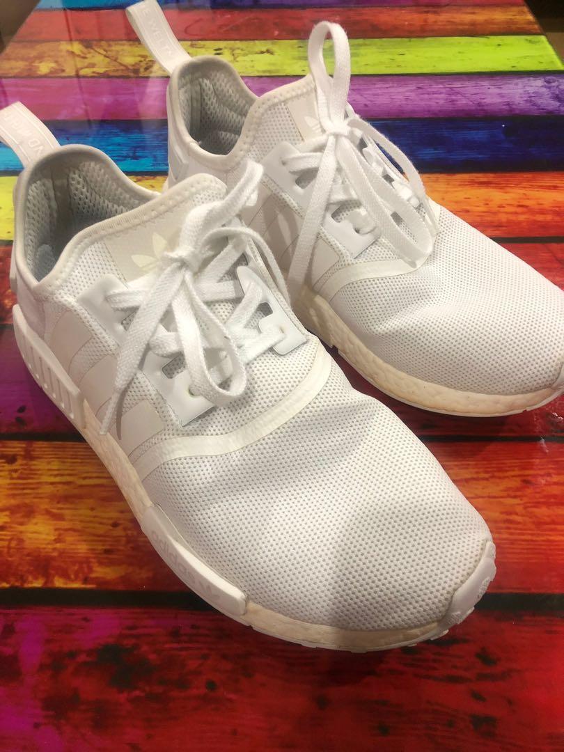 Mens Adidas NMD R1 Triple White Men s Fashion Footwear Sneakers on Carousell