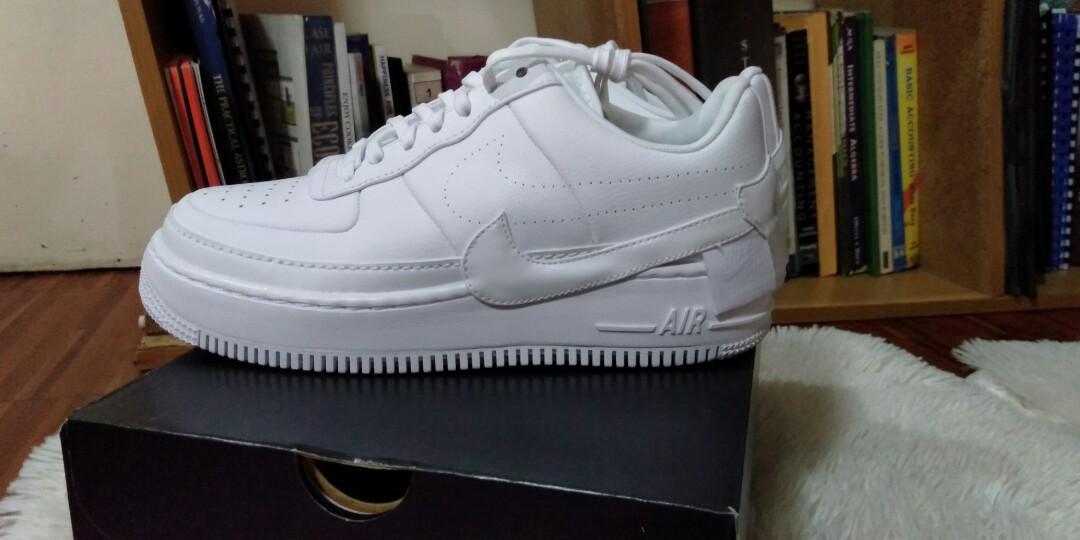 nike air force 1 jester trainers in triple white