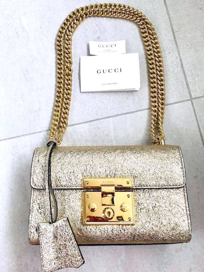 Gucci gold padlock bag sale