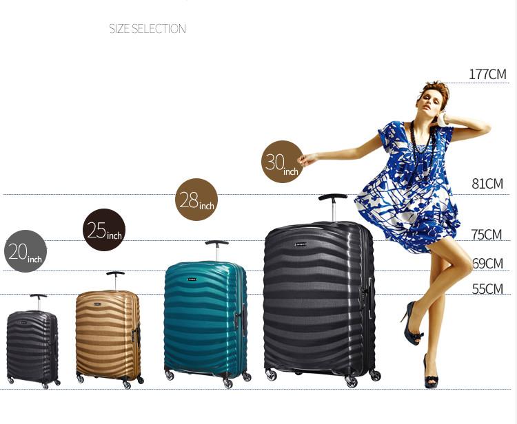 Samsonite LITE SHOCK universal wheel rod box fashion suitcase 20