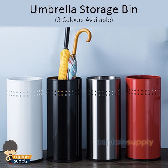 Stainless Steel Umbrella Storage Bin, Furniture & Home Living, Cleaning
