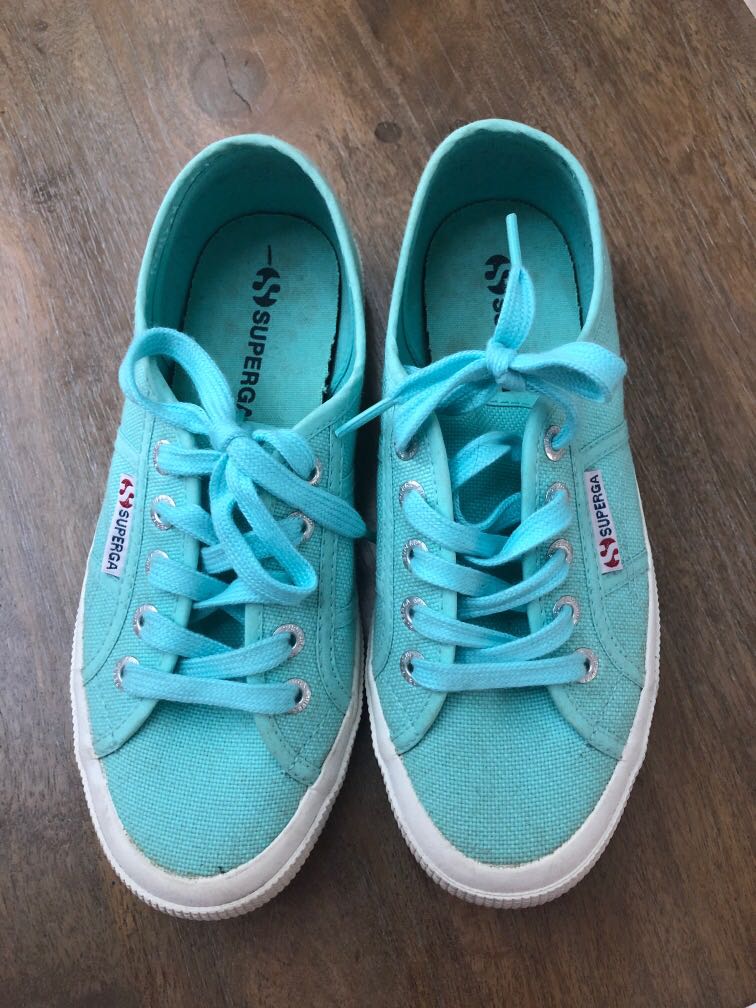 Superga Turquoise Sneakers, Women's 