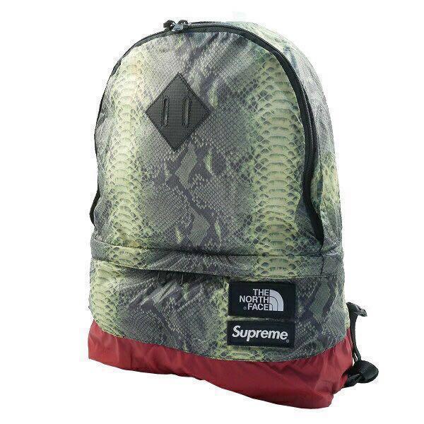 Supreme north cheap face snakeskin backpack