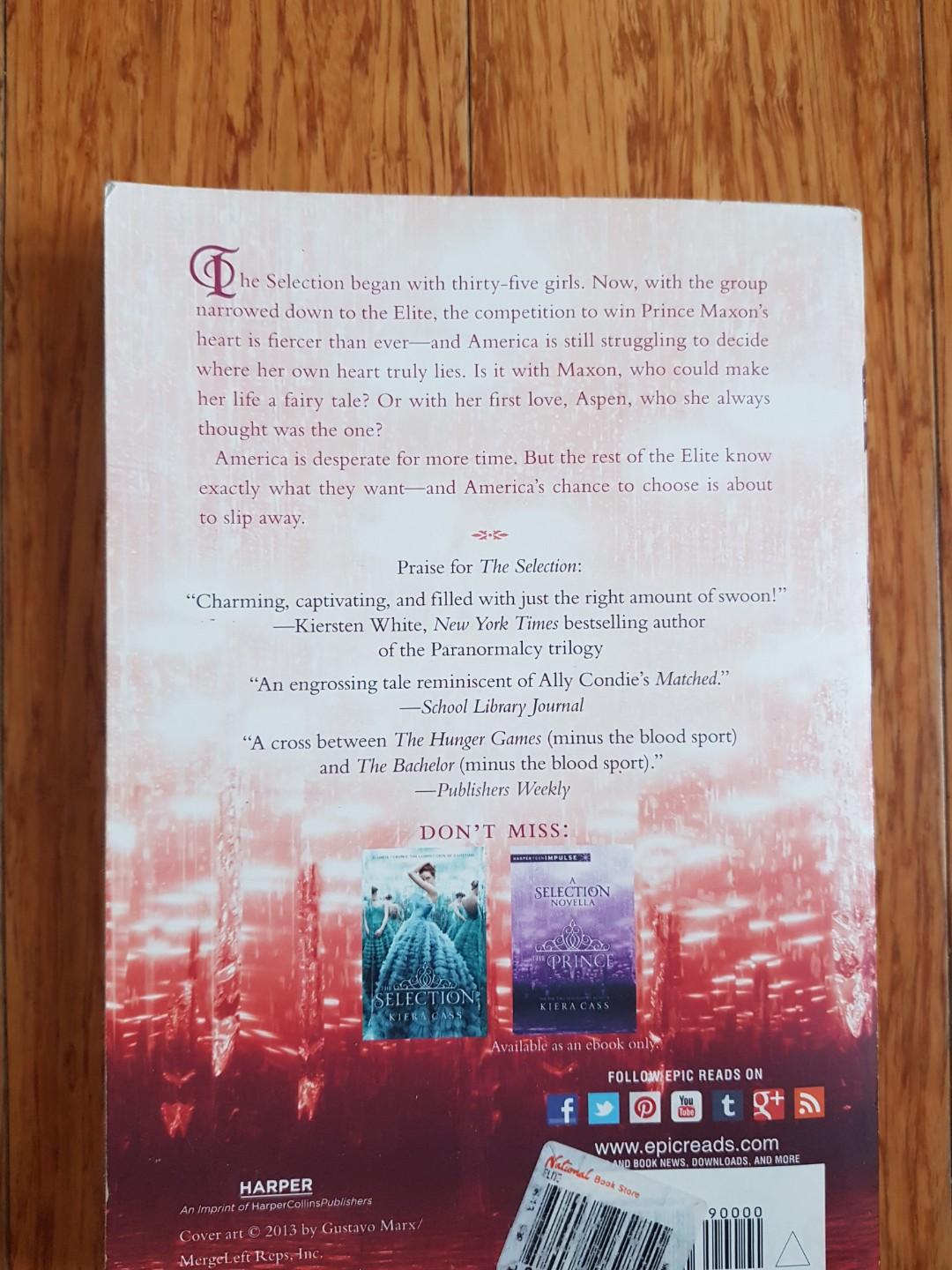 The Elite by Kiera Cass (Category: Storybooks) located in Manila. Submitted by leablgr (Listing ID 230099263, Image 2). Description: .