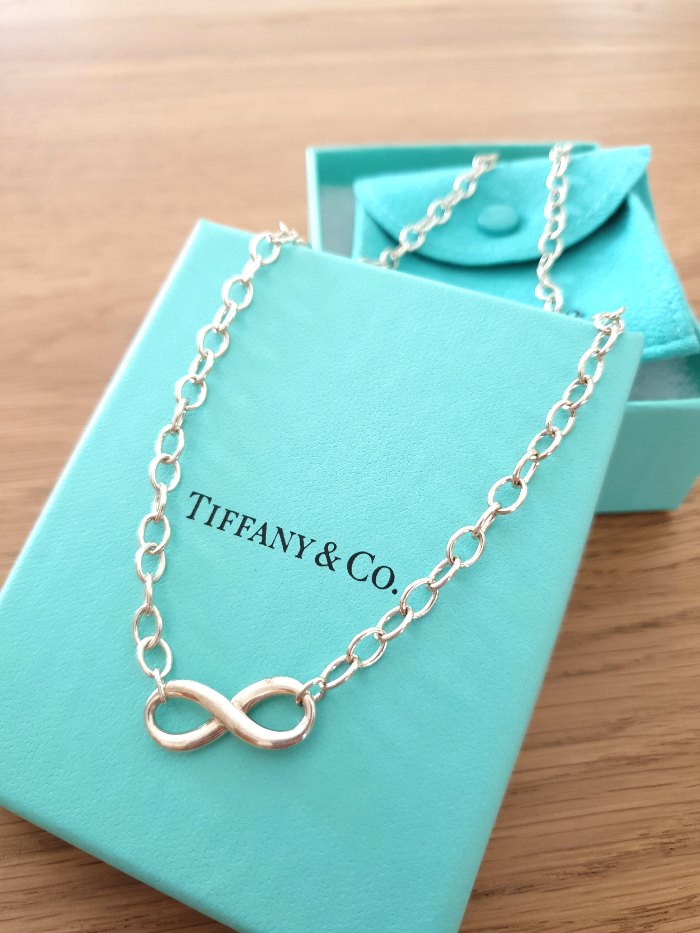 Reduced Tiffany Co Infinity Necklace In Silver Luxury Accessories On Carousell