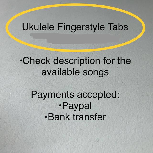 Ukulele Fingerstyle Solo Instrumental Tabs Tablatures Music Media Cds Dvds Other Media On Carousell