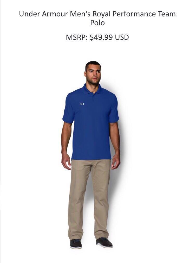 under armour performance team polo