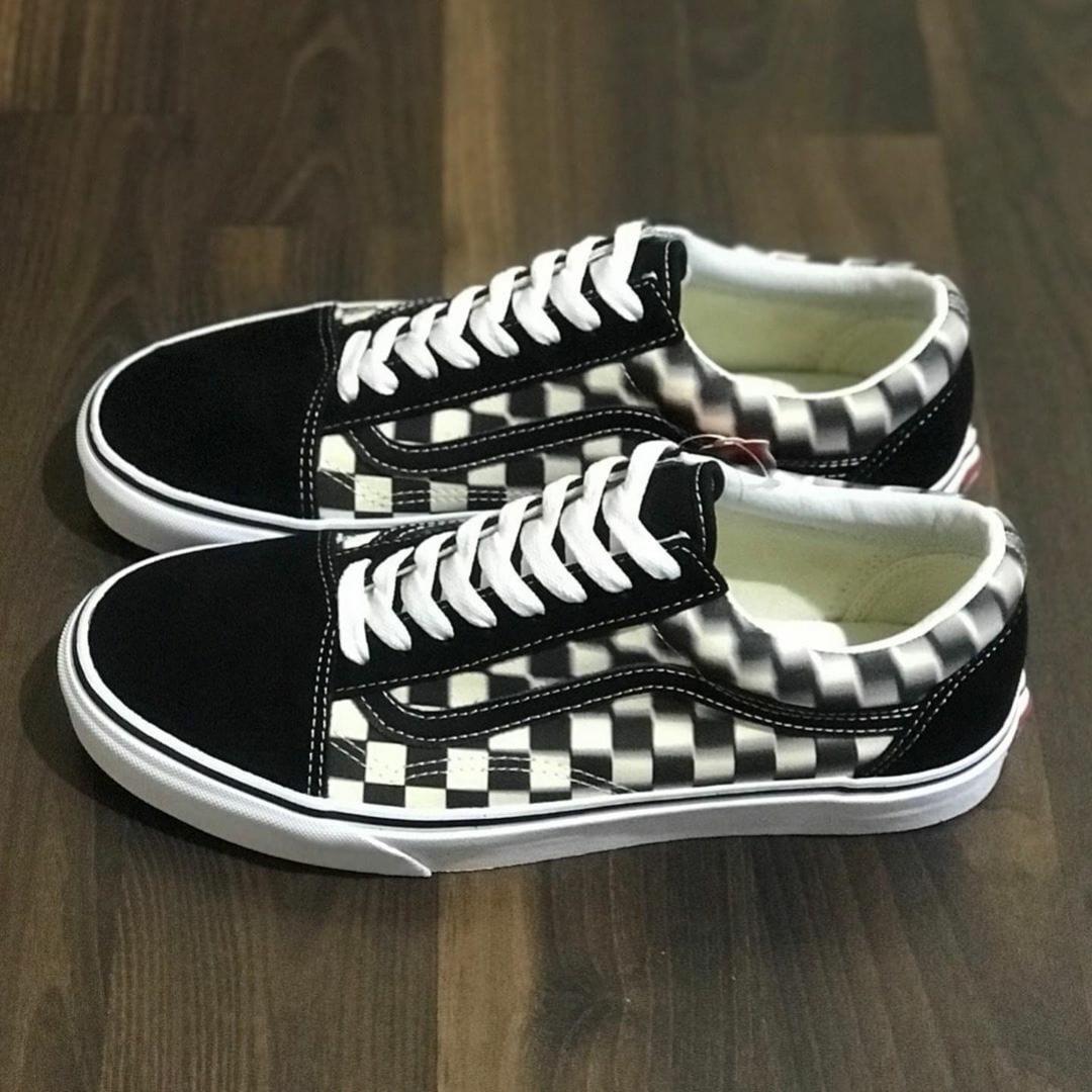 Vans Oldskool Checkerboard Blur Black White