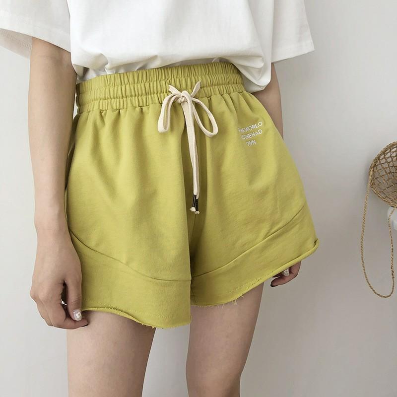 yellow runner shorts