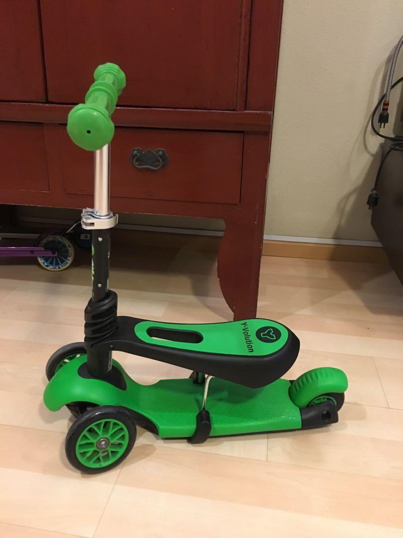 Y Volution Y Glider 3 in 1 Scooter, Babies & Kids, Infant Playtime on