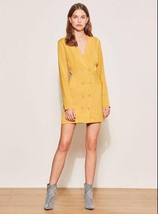 The Fifth Label Circuit Mustard Yellow Double Breasted Dress SOLD OUT RRP $109.95 - Size XXS/6 - Like New