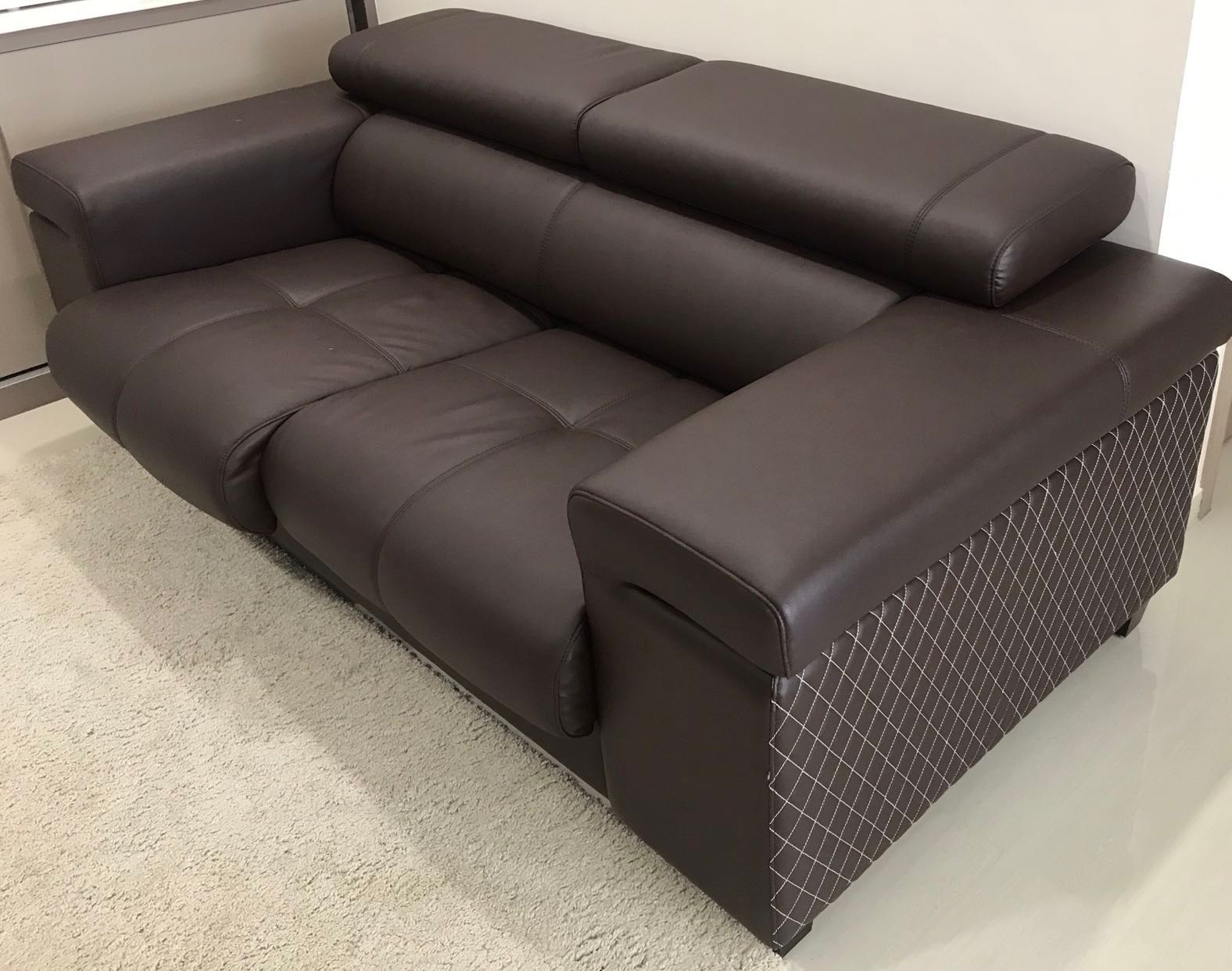 Cowhide Leather Sofa Singapore Baci Living Room