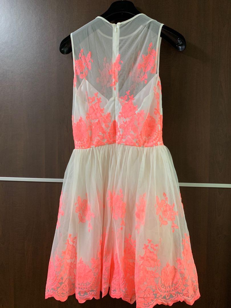 Asos neon pink dress store