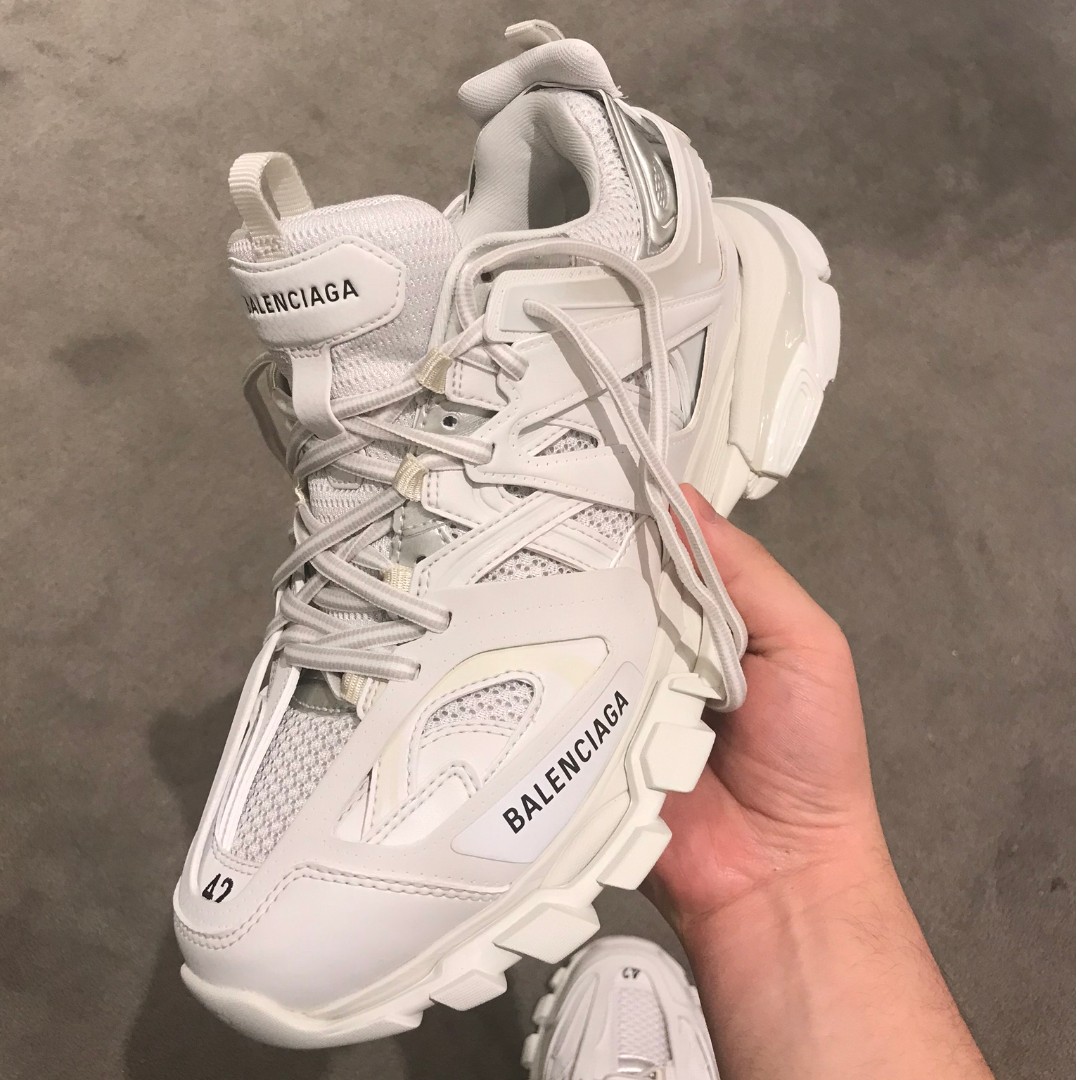 balenciaga track white on feet
