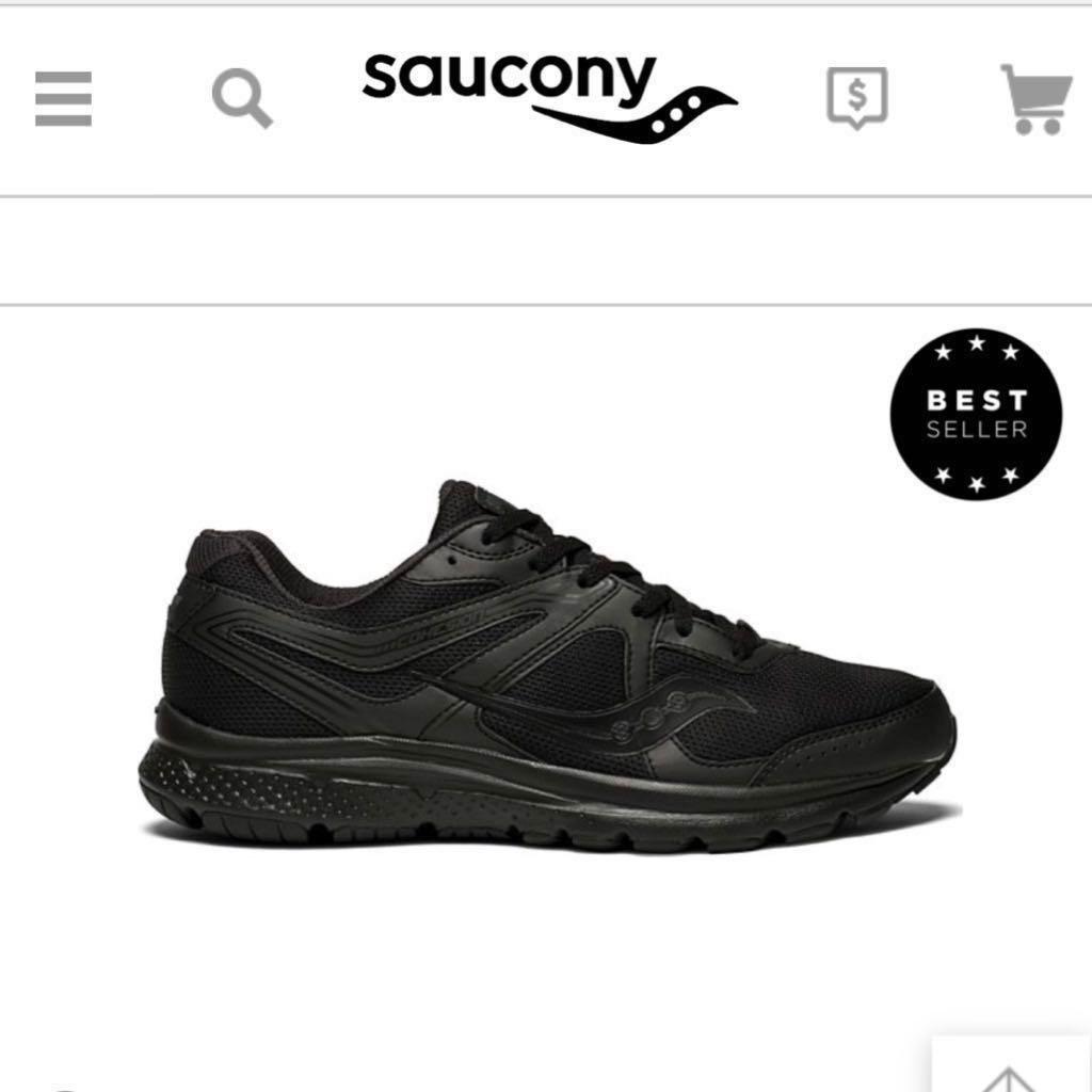 saucony black running shoes