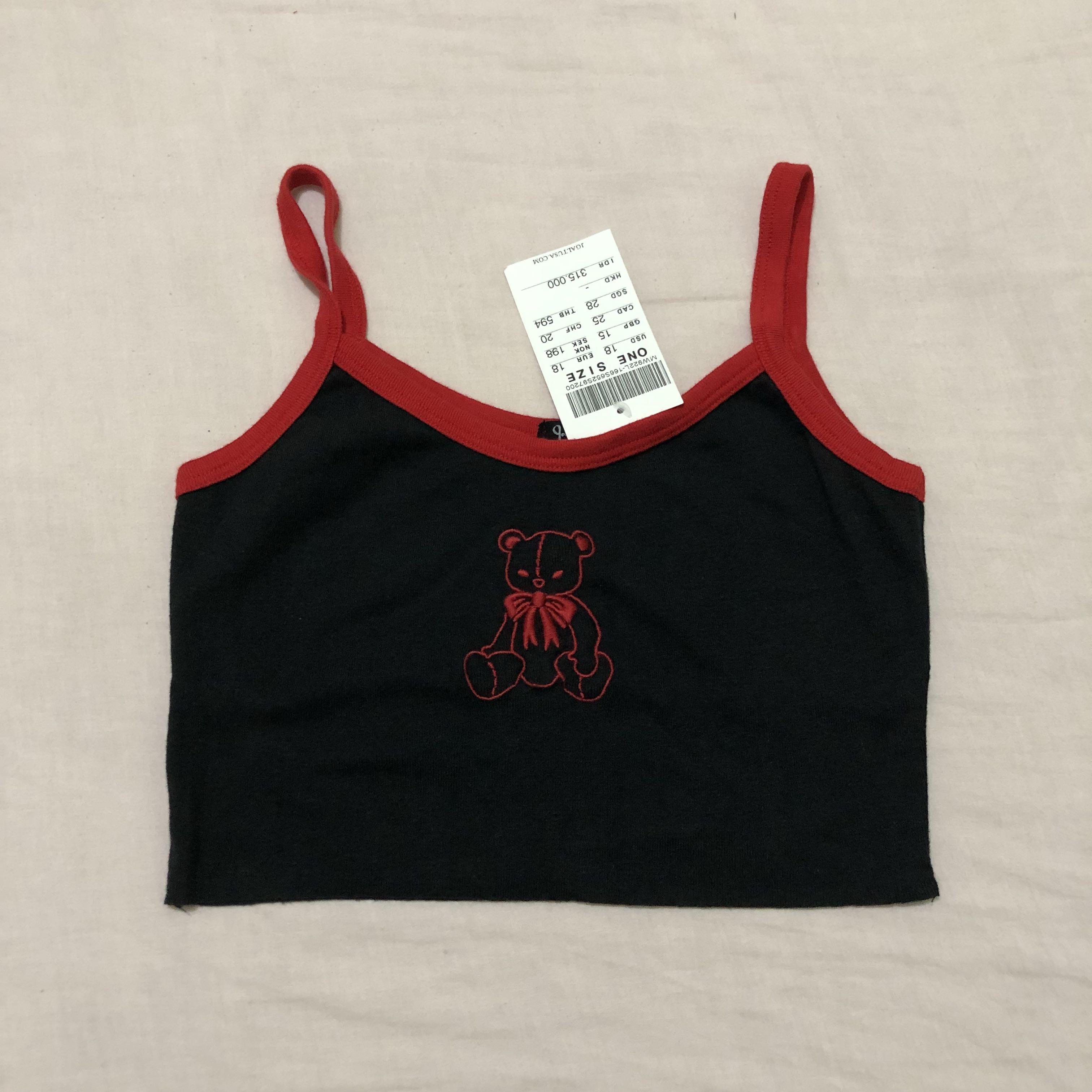 Bnwt Brandy Melville Teddy Bear Embroidered Skylar Tank Women S