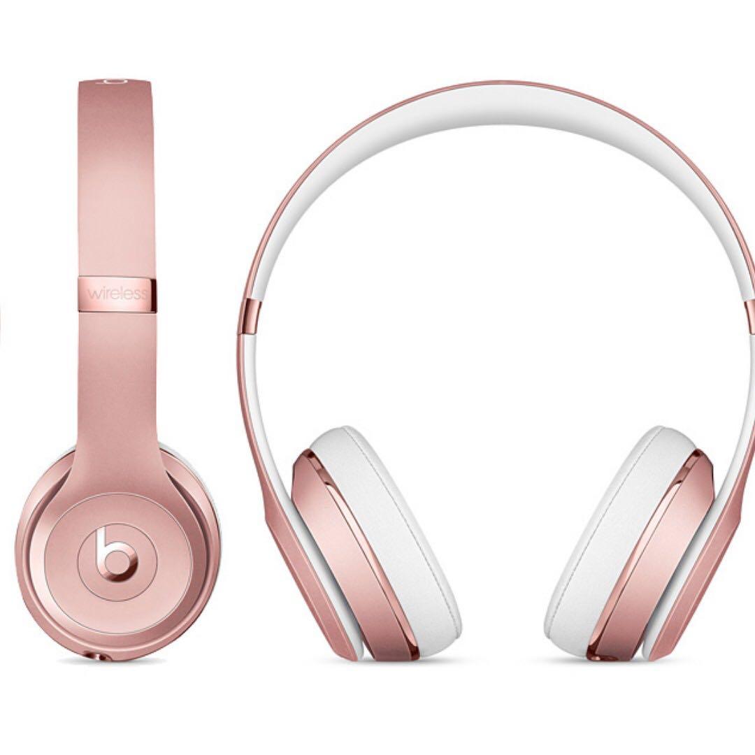 Brand New Rose Gold Beats Solo3 Wireless On Ear Headphones