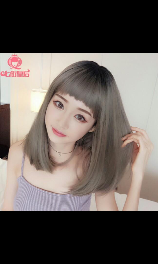 No Instocks Preorder Korean Natural Air Bangs Straight Medium