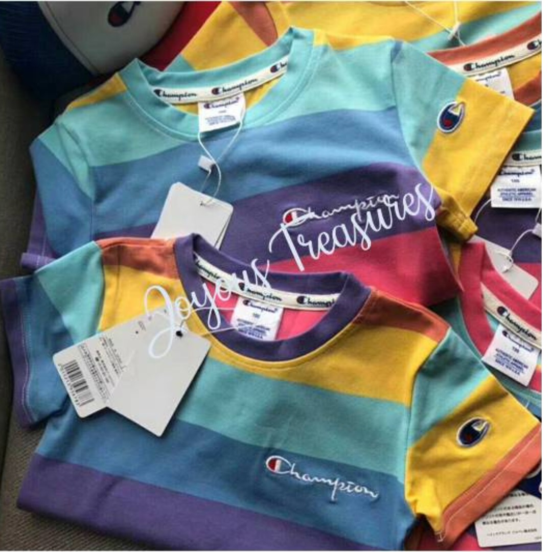 champion rainbow tee