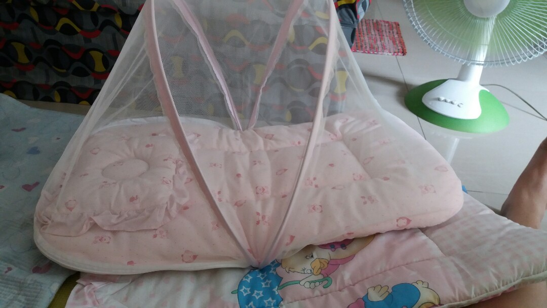 Cotton foldable baby bed with net, Babies & Kids, Baby Nursery & Kids