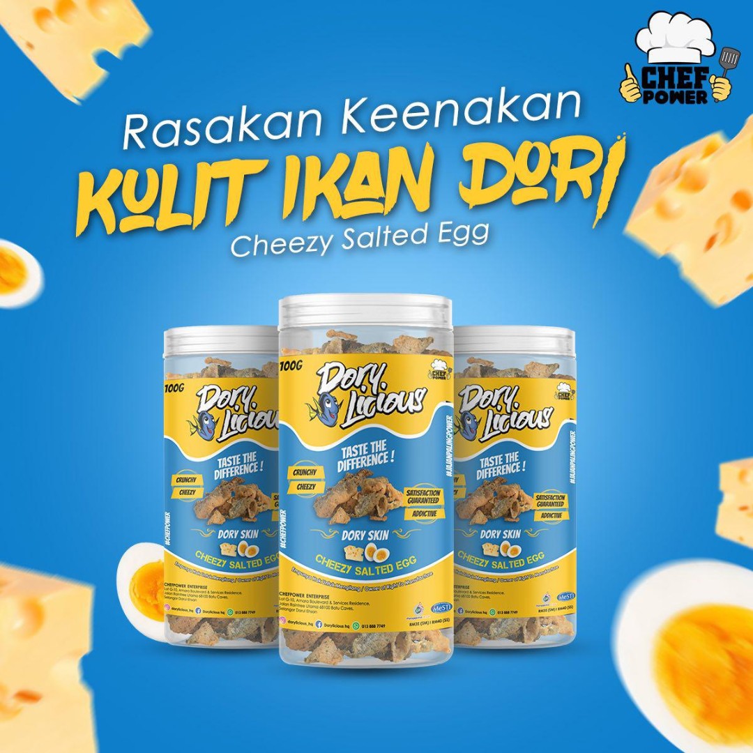 Dorylicious Crunchy Dory Fish Skin In Cheezy Salted Egg Food Drinks Packaged Snacks On Carousell
