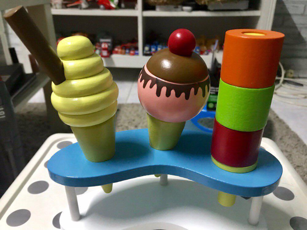 Elc wooden online ice cream set