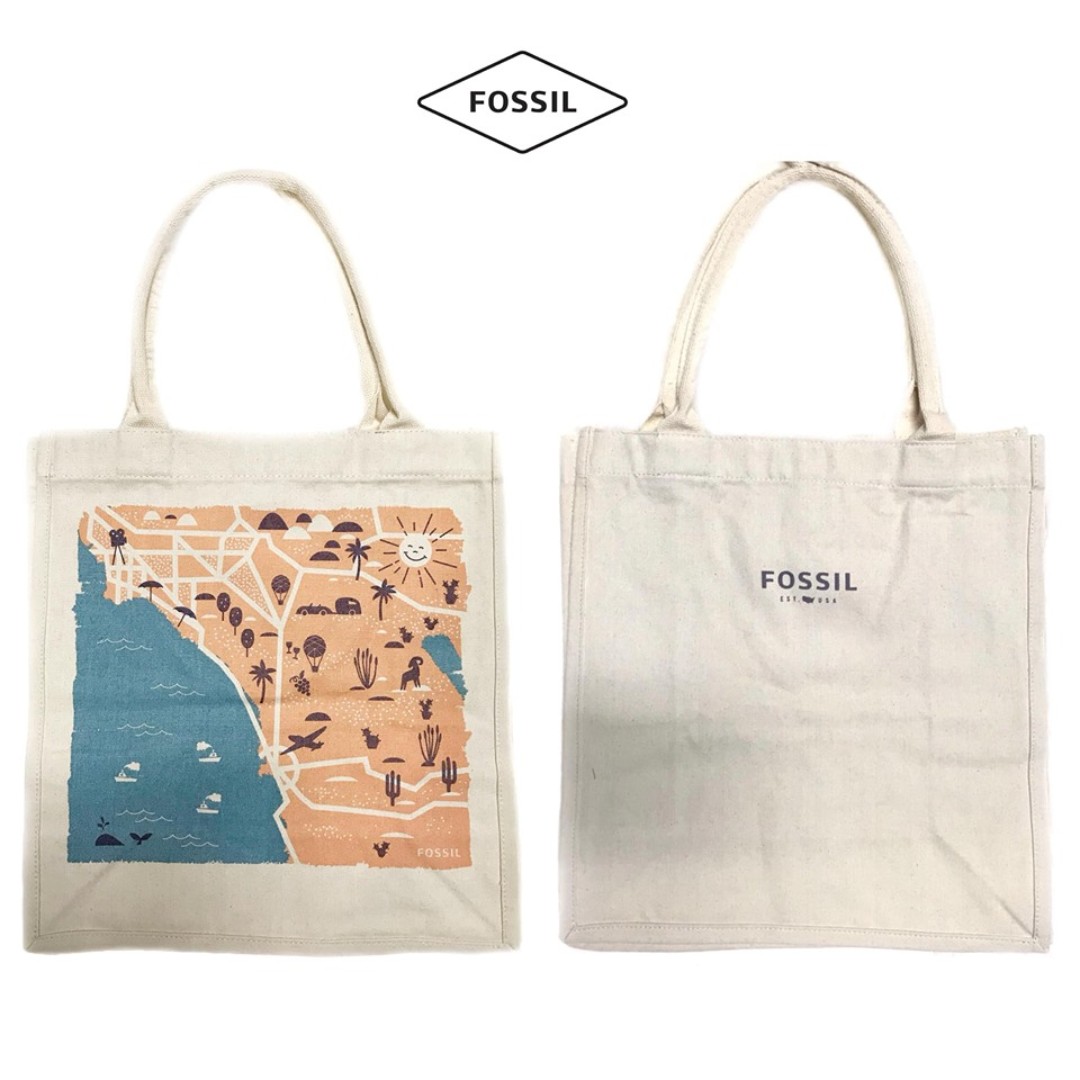 Fossil canvas tote deals