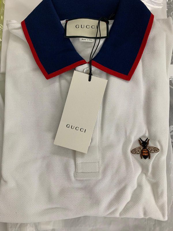 gucci polo shirt with bee