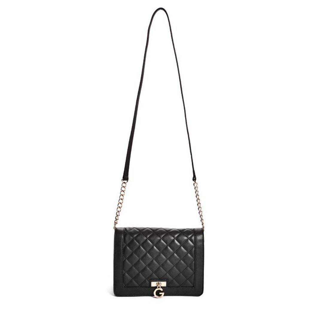 black crossbody bag guess