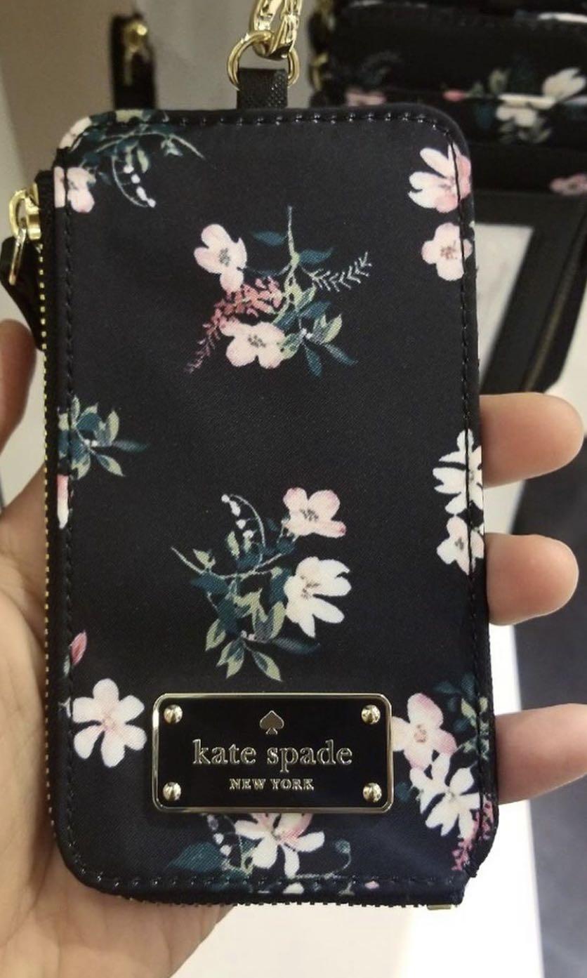 Kate Spade floral Lanyard, Luxury, Bags & Wallets on Carousell