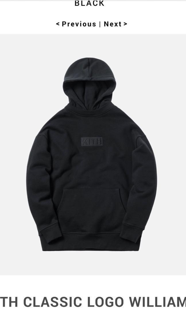 kith classic logo williams ii hoodie black