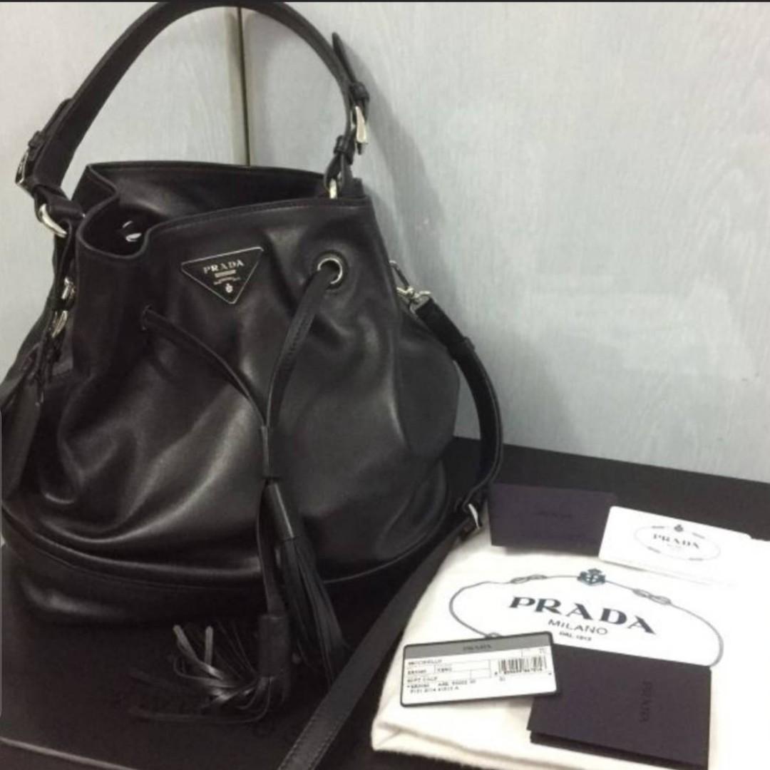 prada bucket bag used
