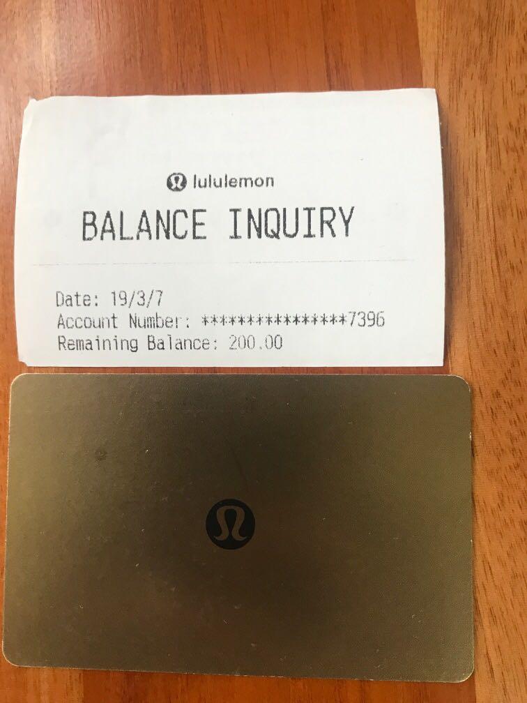 Lululemon gift card - $200, Men's Fashion, Activewear on ...
